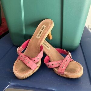 Steve Madden Pink Tan Heels with Braided Detail